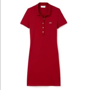 Lacoste Stretch Cotton Mini Piqué Polo Dress